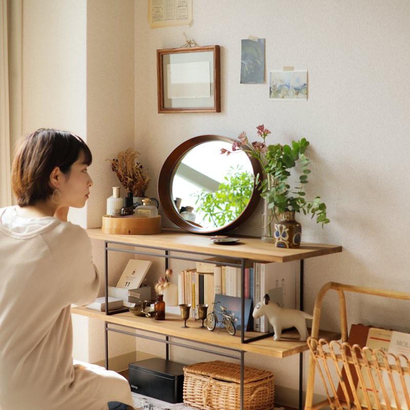 ミラー 鏡 壁掛け KURVE 卓上 北欧 ナチュラル ヴィンテージ オーバル