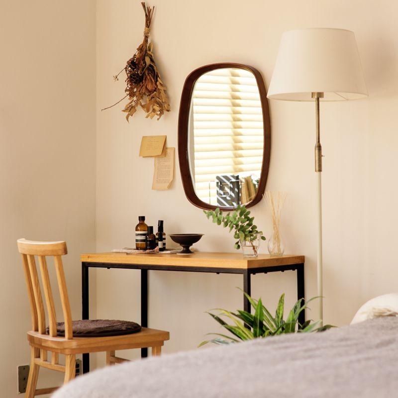 ミラー 鏡 壁掛け KURVE 卓上 北欧 ナチュラル ヴィンテージ スクエア