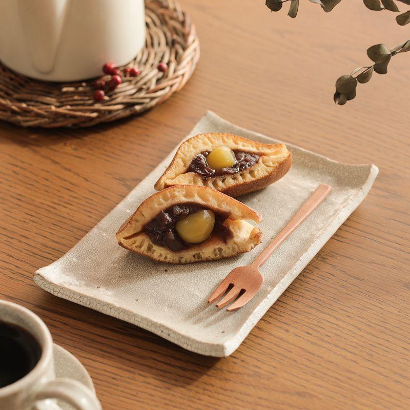 長角皿 錆かいらぎ 大 Mサイズ 27.4cm 陶器 兵山窯 グレー プレート