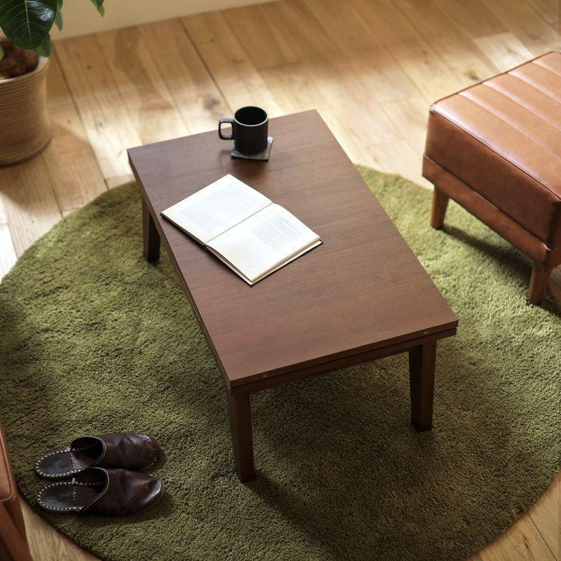 伸長式 センターテーブル LATTY 80 木製 アッシュ 北欧 ヴィンテージ