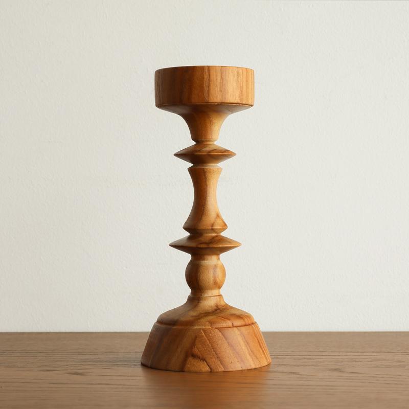 キャンドルホルダー TEAK Sサイズ 6.6×12.4 キャンドルスタンド 置物