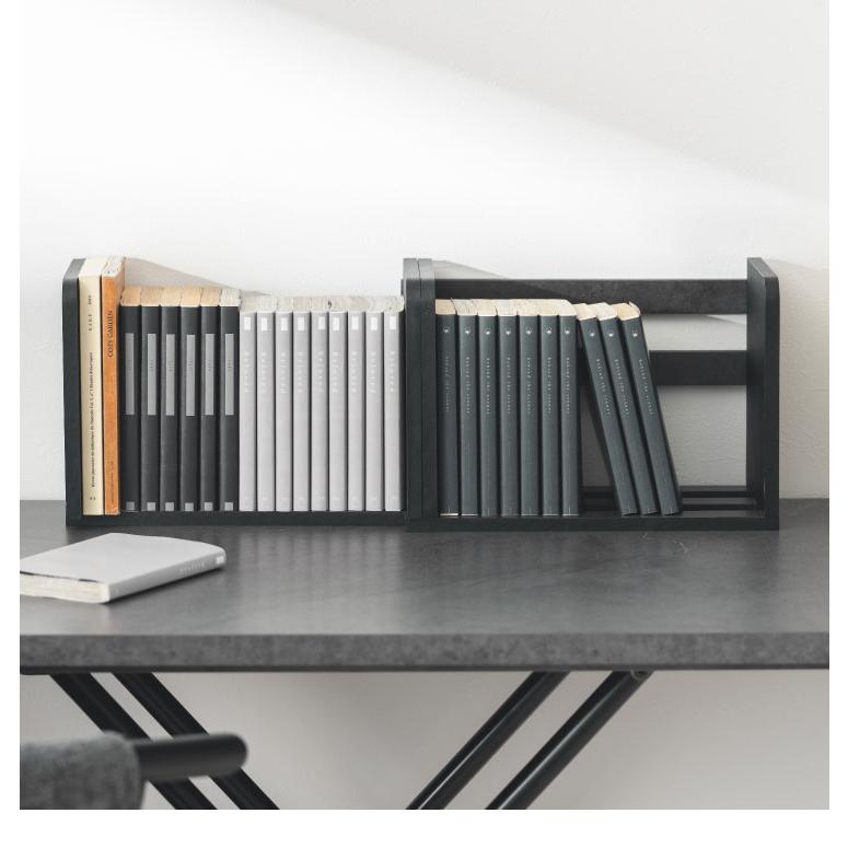 伸縮式 ブックスタンド ヴィンテージ調 大理石調 木製 卓上 伸縮