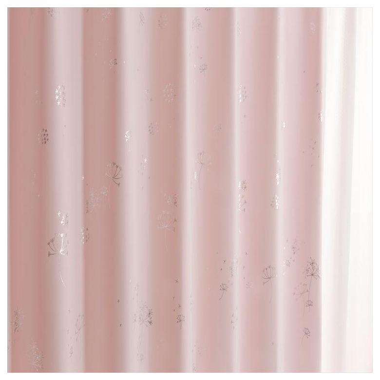 ドレープカーテン ピンク 箔 キラキラ 幅100cm かわいい