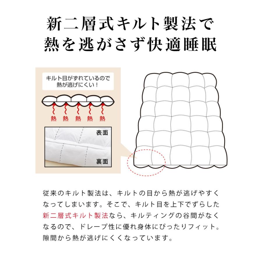 プリマロフト 2層式掛け布団 ダブル 洗える 2枚合わせ オールシーズン