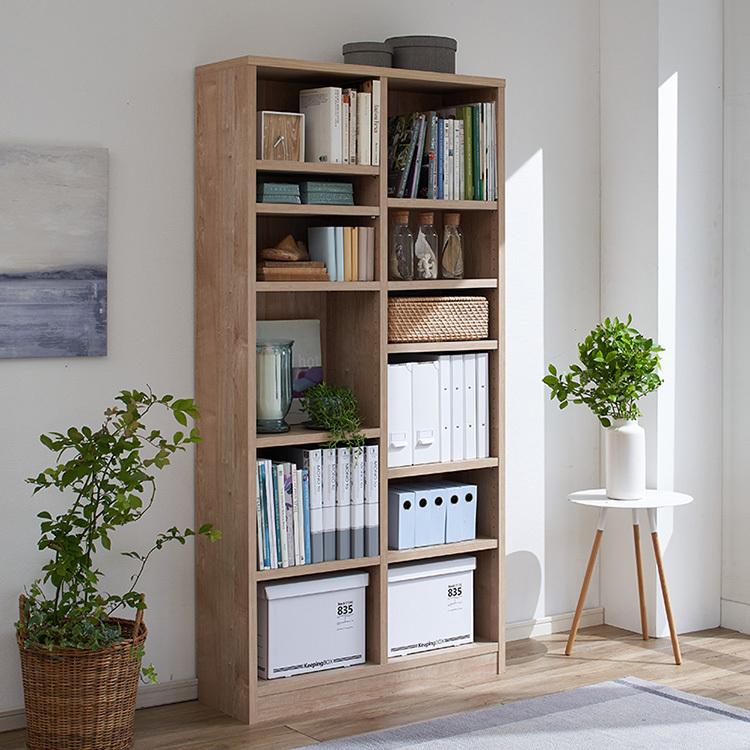 本棚 大容量 日本製 幅89 奥行30 高さ180cm 稼働棚 3cmピッチ調整 耐