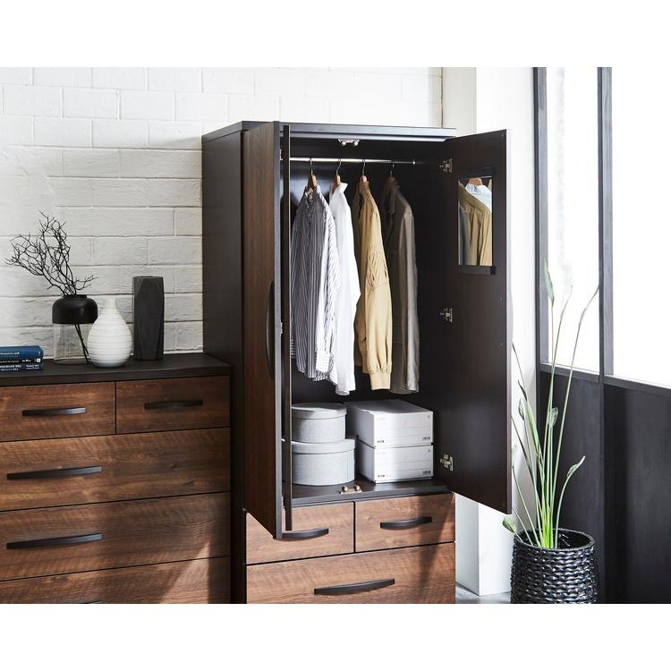 ワードローブ 衣服 収納 幅80 奥行59 高さ180 箪笥 たんす チェスト