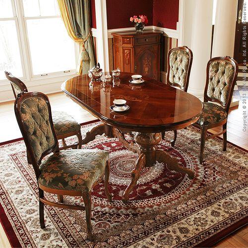 完成品 イタリア製 布張り ダイニングチェア ヴェローナ クラシック 金