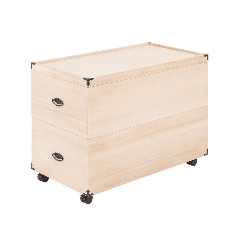 完成品 総桐 雛人形 収納 ケース 2段 高さ63.5cm 幅42cm 奥行き77cm