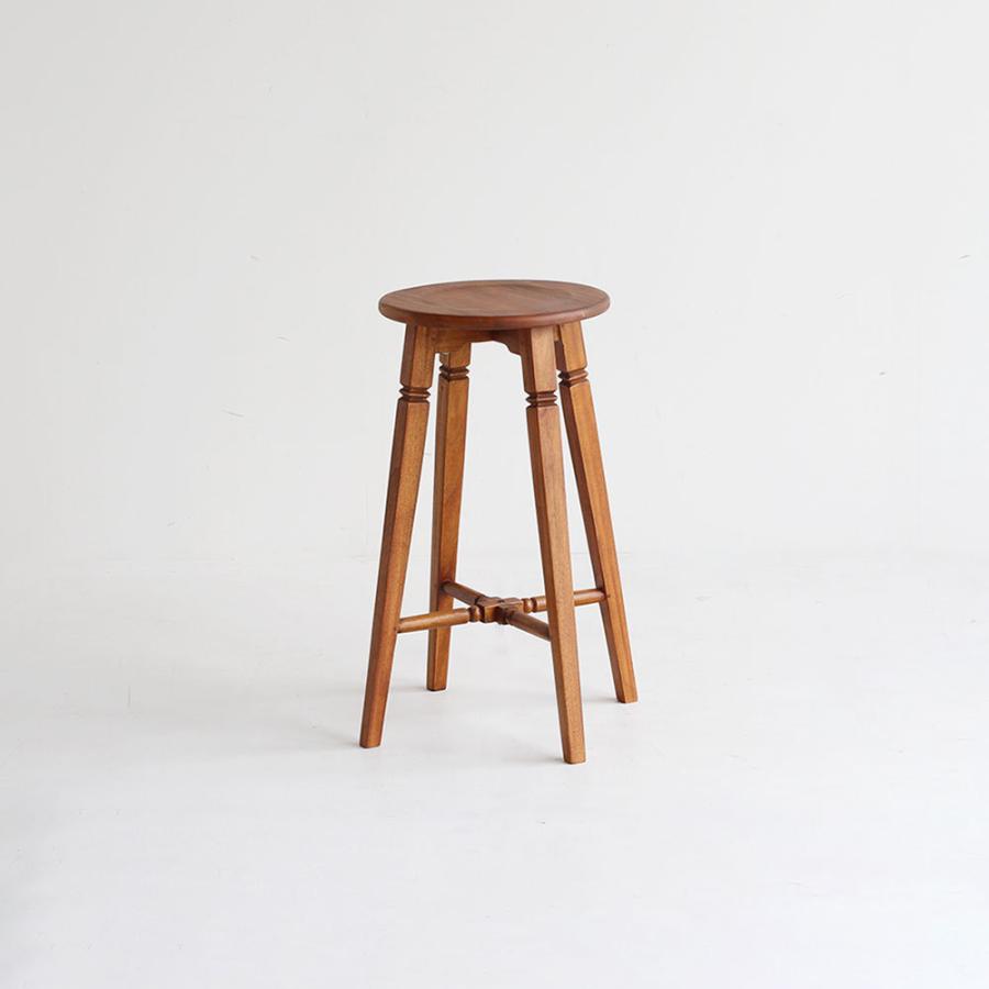 アンティークデザイン ハイチェア ハイスツール おしゃれ 天然木 背が