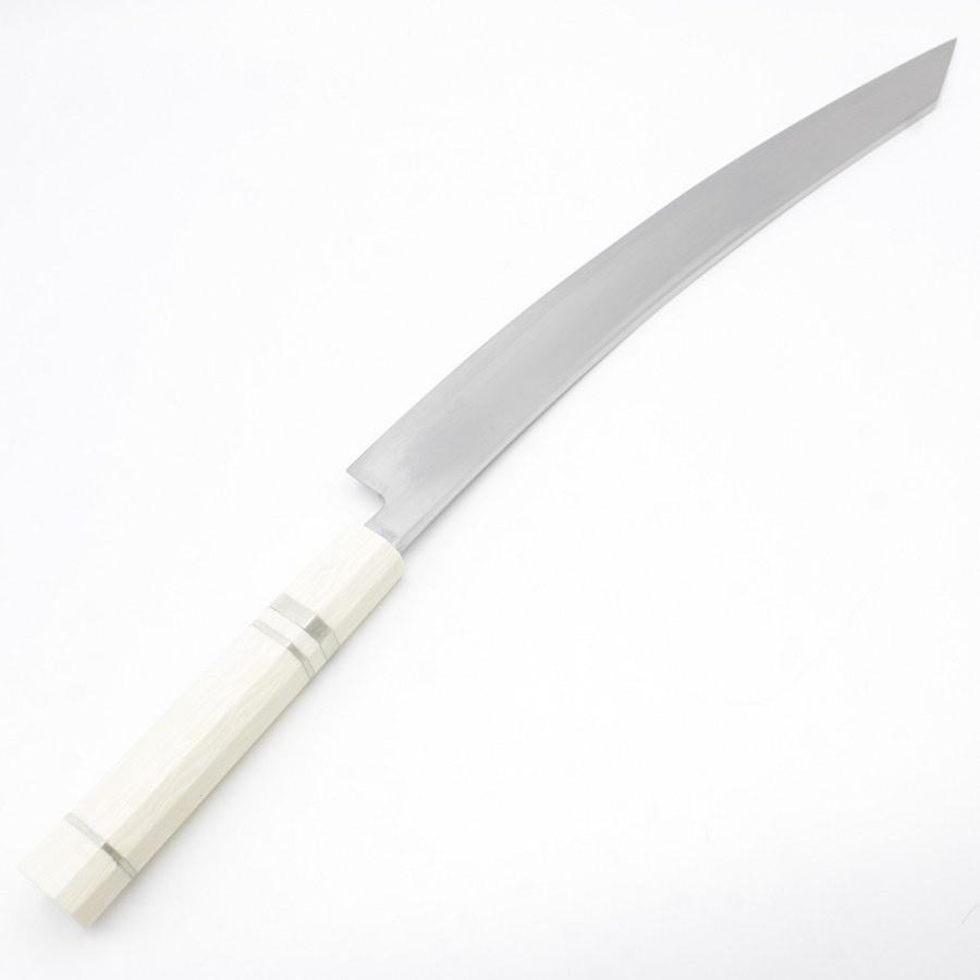 ボーナスストア+5％】VG10 本焼 切付柳刃 鬼反り 尺一 人工象牙 三本銀
