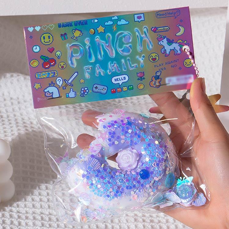 握る 3個セット グッズ おもちゃ スクイーズ ブルーム にぎにぎボール