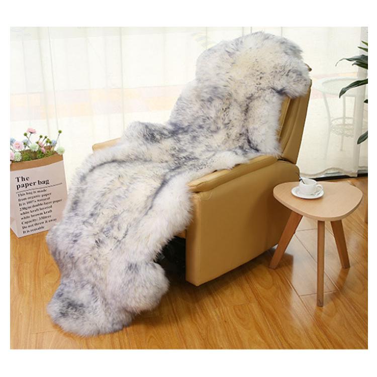 2匹 ファー クッション 椅子カバー ムートンラグ 天然毛皮 洗える ラグ