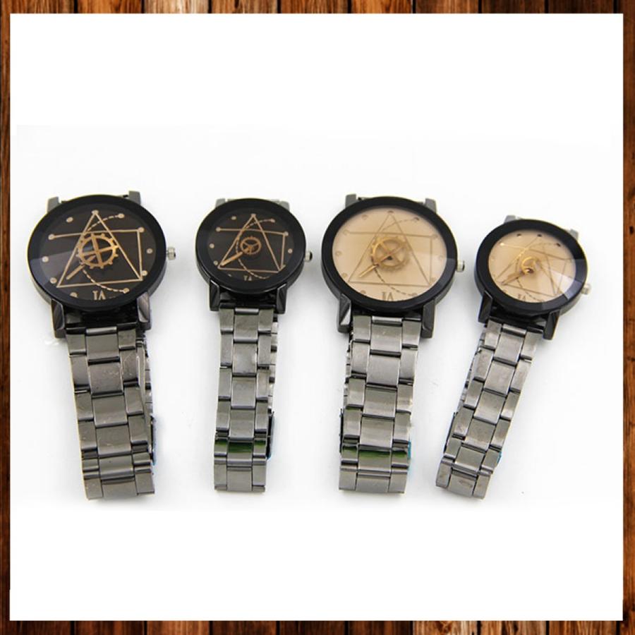 ユニーク 歯車 幾何学 モチーフ デザイン ウォッチ 腕 時計 クォーツ