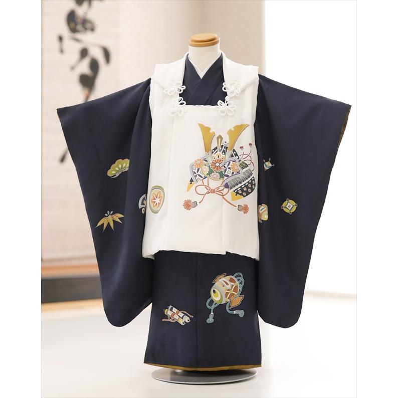 ららイチです。男の子用・3歳向け・正絹・お被覆とお着物のセット 3