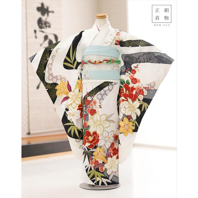 7歳 女の子 七五三 正絹 着物レンタル j7376 フルセット 上質 753 子供