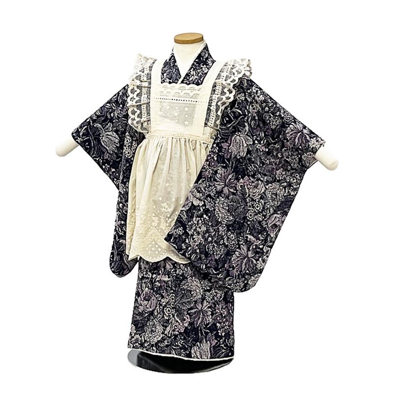 七五三 着物 3歳 女の子 被布エプロン レンタル ナチュラル ラフィネ