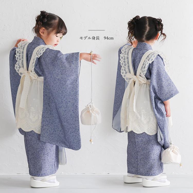 七五三 着物 3歳 女の子 被布エプロン レンタル おうるび TERAS リーフ