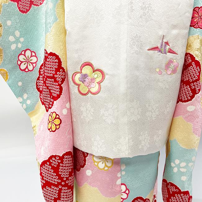七五三 着物 3歳 女の子 レンタル 正絹 白 水色 ピンク 黄 赤 パステル