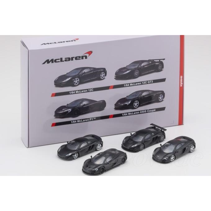 京商 1/64 マクラーレン 4種セット マットブラック MP4-12C GT3 P1