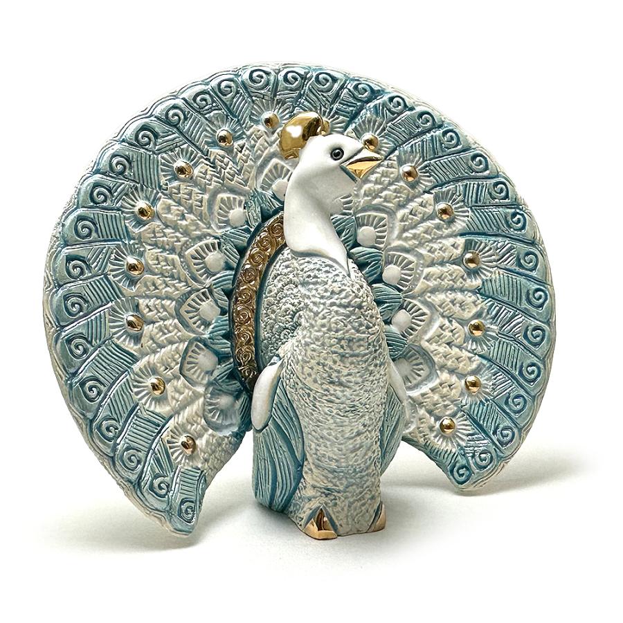 置物 トリ とり 鳥 孔雀 陶器 送料無料 F246W : リンコナダ(日本代理店