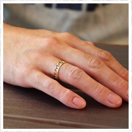 イニシャルリング ネームリング 名前 指輪 ペアリング オーダーネーム