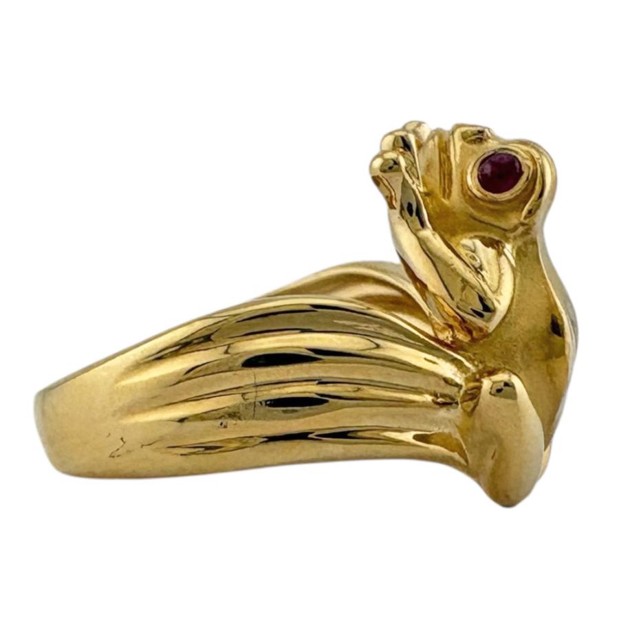 カレライカレラ リング 指輪 12号 18金 K18イエローゴールド ルビー