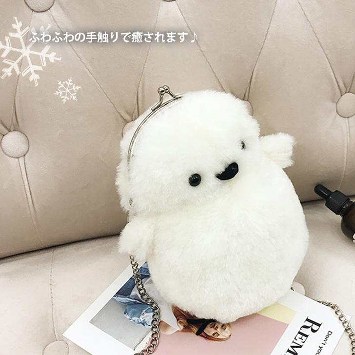 REAL STYLE シマエナガ ぬいぐるみ グッズ ショルダー ポーチ バッグ