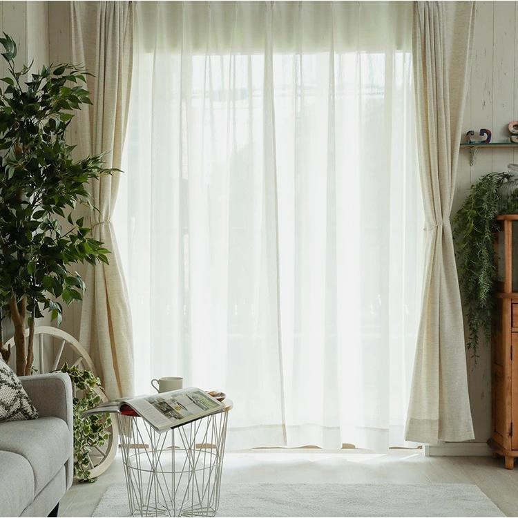 グラムスタイル レースカーテン 1枚 ミラー オ ーダー リネン混 天然