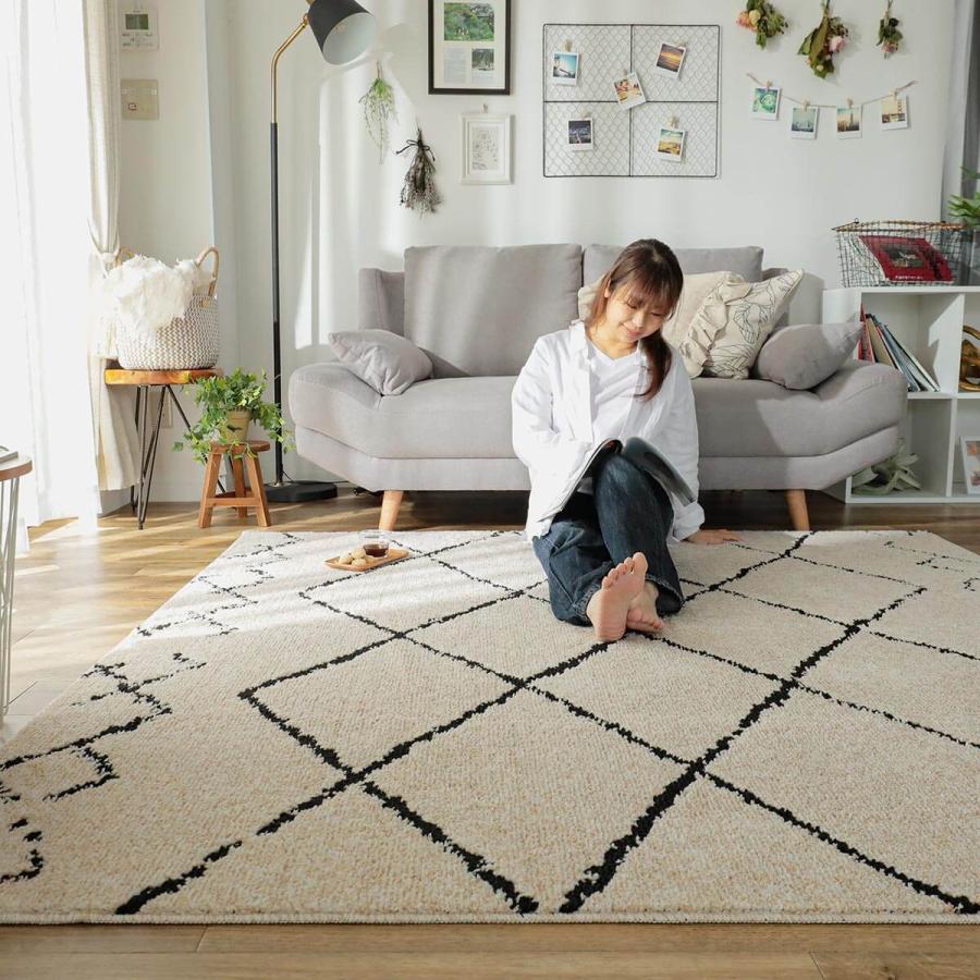 グラムスタイル ラグ カーペット 洗える 2畳 190×190 北欧 おしゃれ