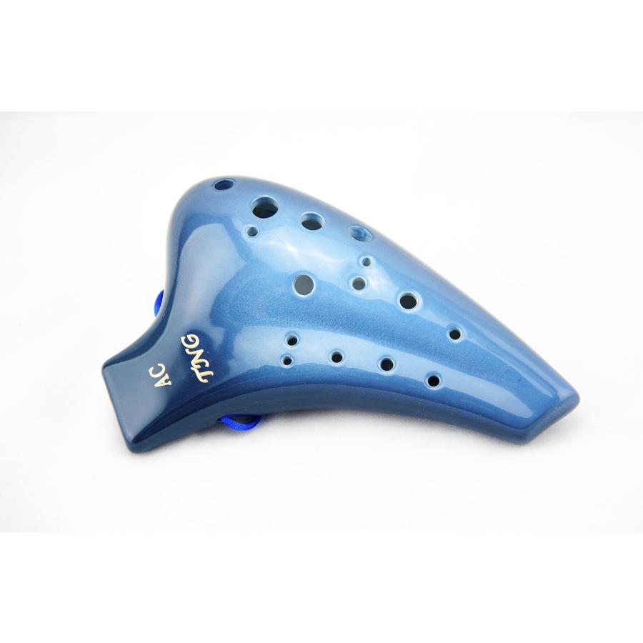 TNG オカリナ 楽器 [ ダブル/アルト/ブルー ] 高級 C調 AC 複数管 (運