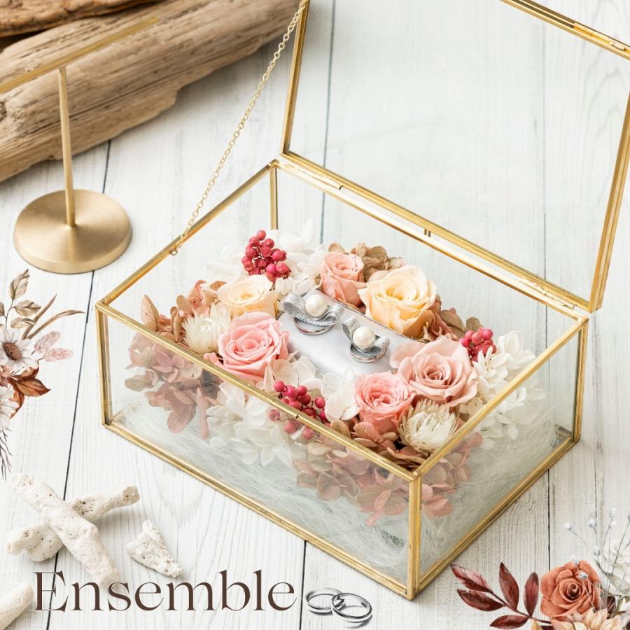 プリザーブドフラワー ギフト 花 アンサンブル リングピロー ボックス
