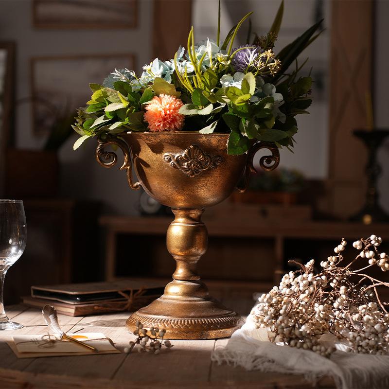 フラワー ベース グレイル型 杯型 ヴィンテージ調 おしゃれ かわいい