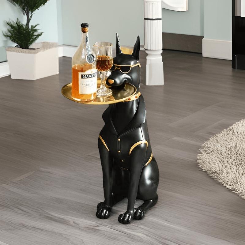 置物 オブジェ ドーベルマン トレイ 小物入れ 犬 動物 アニマル