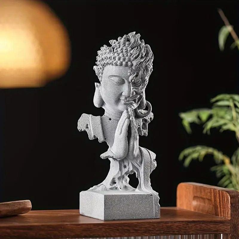 オブジェ 仏 石工芸 鬼 天国 地獄 インテリア お洒落 フィギュア 置物