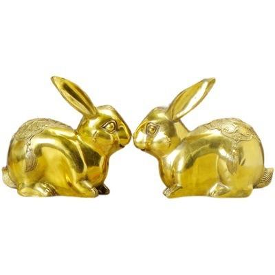 兎 うさぎ 置物 オブジェ 金色 黄金 ゴールド 幸運 長寿 縁起物 魔除け