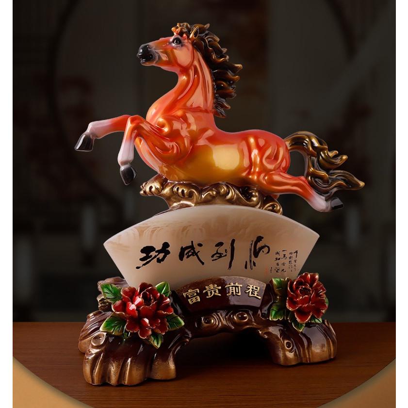 馬 うま 置物 風水グッズ ブラウン 茶 オブジェ 開運 運気アップ 恋愛