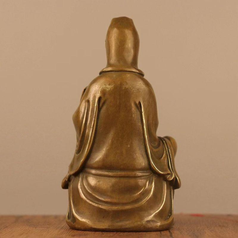 送子観音菩薩 菩薩像 観音像 風水 置物 オブジェ 銅製 仏像 子宝 祈願