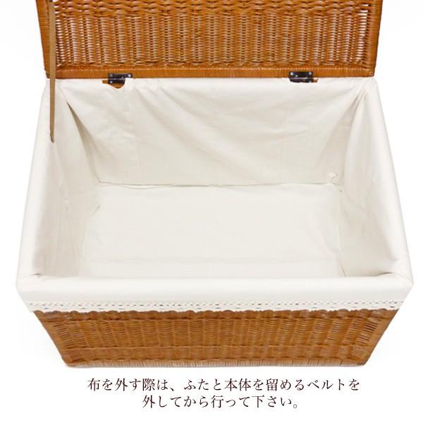 布付き 超特大サイズ 大きい ふた付き 籐かご バスケット おしゃれ