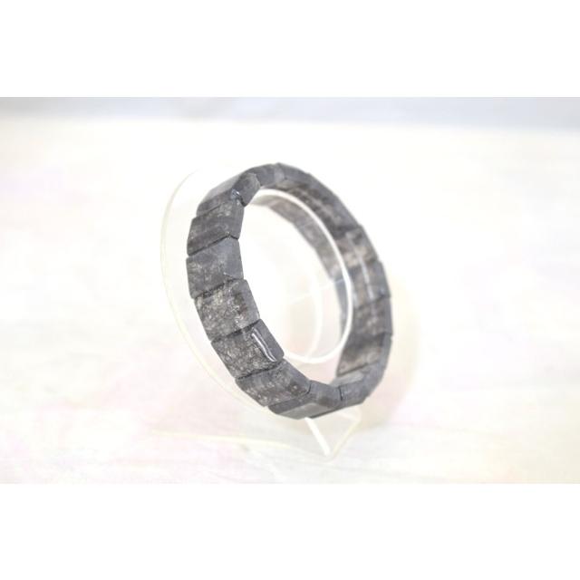 ブラックルチルクォーツ 黒針水晶 濃い目 平型 天然石アクセサリー