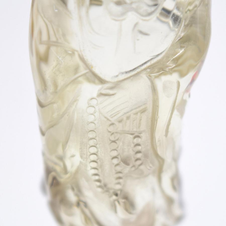 仏像彫刻 天然石製 シトリン 黄水晶 観音菩薩 台座付き 13cm : 横浜