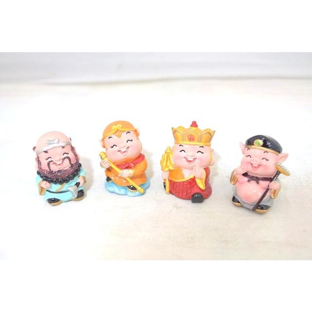 西遊記セット 孫悟空 三蔵法師 猪八戒 沙悟浄 マスコット 樹脂製置物