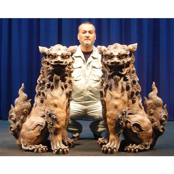 新垣光雄 特大シーサー＠手捻 今一番、沖縄で力のあるシーサー作家の