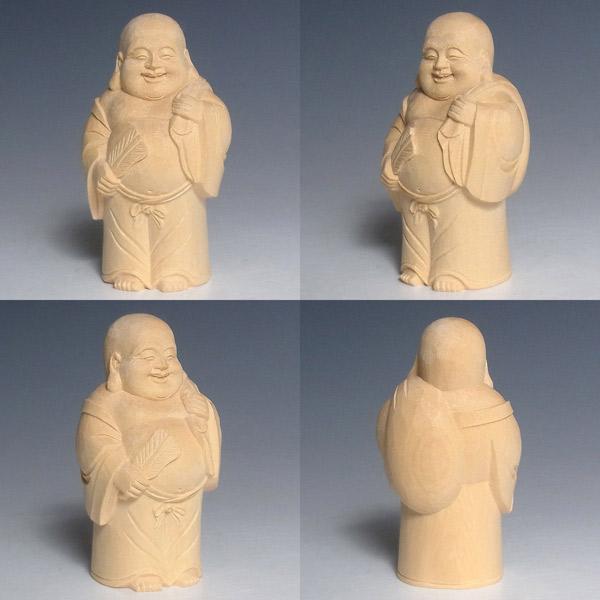 木彫り 七福神セット (小) 桧製 7柱セット 縁起物 置物 : 仏像と縁起物