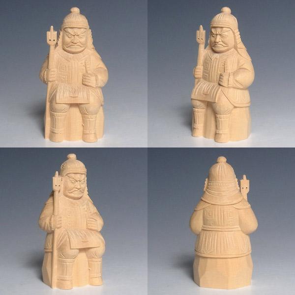 木彫り 七福神セット (小) 桧製 7柱セット 縁起物 置物 : 仏像と縁起物