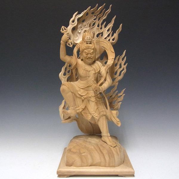 蔵王権現 立像 高さ47cm 楠製 木彫り 仏像 : 仏像と縁起物の専門店 龍