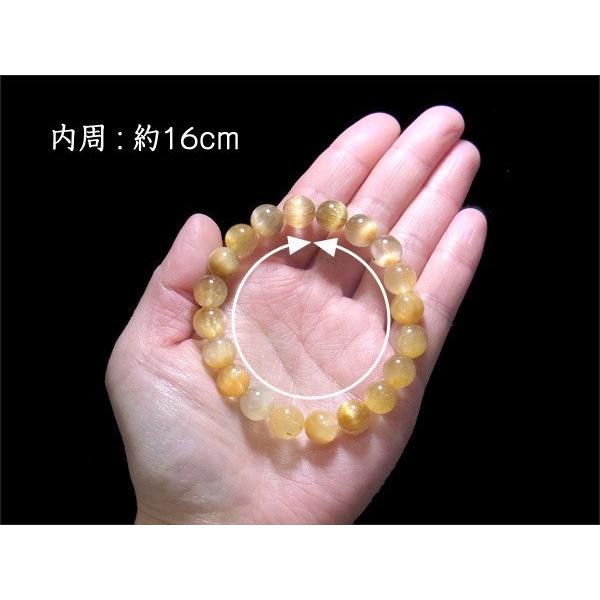 キャッツアイルチル 9.5mm ブレスレット 天然石 パワーストーン : 仏像