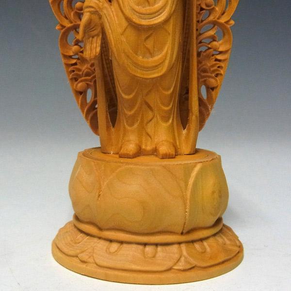 聖観音菩薩 立像 高さ15cm 柘植製 木彫り 仏像 : 仏像と縁起物の専門店