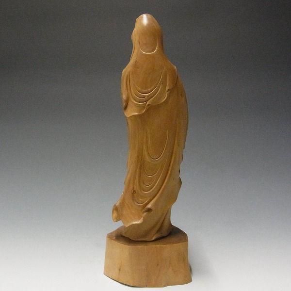 白檀製 観音菩薩 立像 高さ34cm 木彫り 仏像 : 仏像と縁起物の専門店
