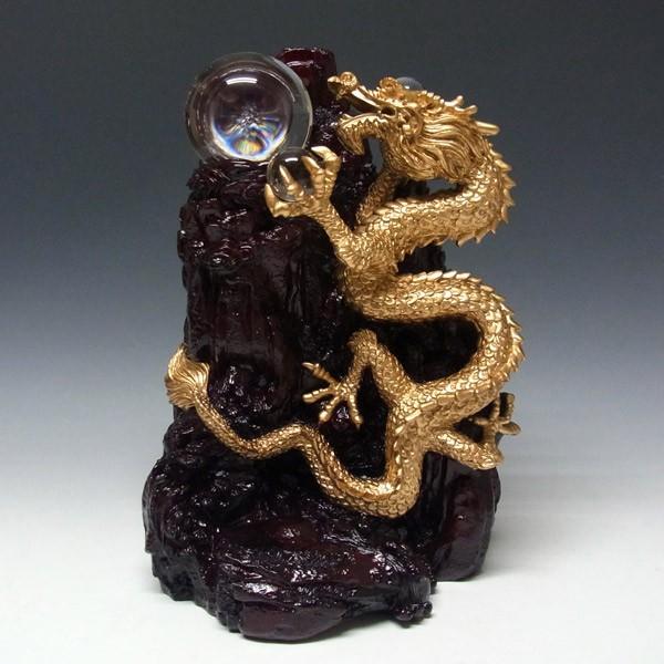 風水龍 置物 金龍上山（大）33cm : 仏像と縁起物の専門店 龍祥本舗