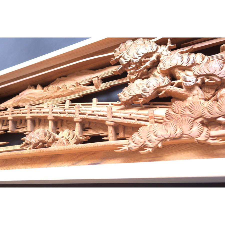 欄間 建具 欄間彫刻 【1点もの商品】【新品】 高級手彫り欄間2間1組